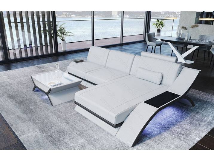 Couch Calabria L-Form in Leder