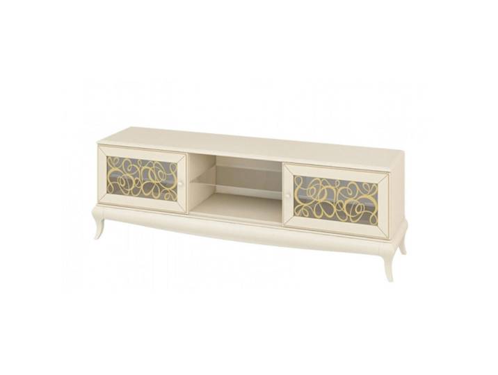 Feldmann-Wohnen Lowboard Harmonie creme / gold 181 / 59 / 45cm, Creme, Goldfarben, 2 Fächer, 2 Schubladen, Rechteckig, 181x59x45 cm, Wohnzimmer, TV Möbel, Lowboards, Lowboards stehend
