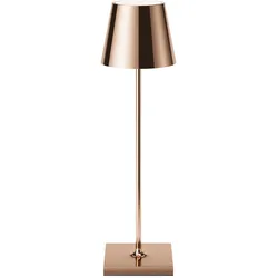 Akku-Tischleuchte Nuindie 380mm kupferfarben rund