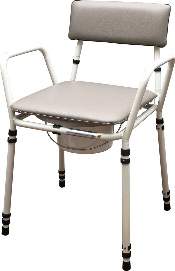 Belfry Bathroom Essex Height Adjustable Commode Chair Grey 97cm H X 54cm W X 41.6cm D