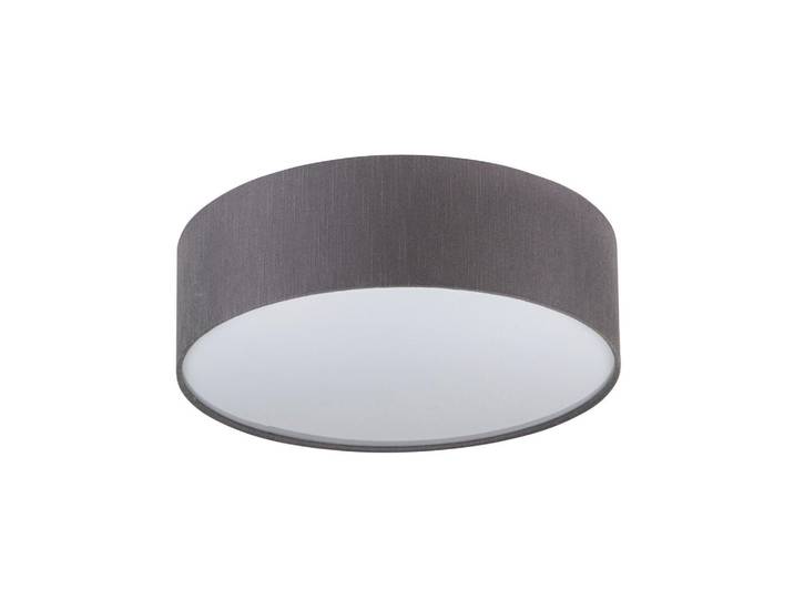 Novel Deckenleuchte, Grau, Weiss, Metall, Kunststoff, Textil, Uni, rund, 13 cm, Lampen & Leuchten, Innenbeleuchtung, Deckenlampe, Deckenlampen