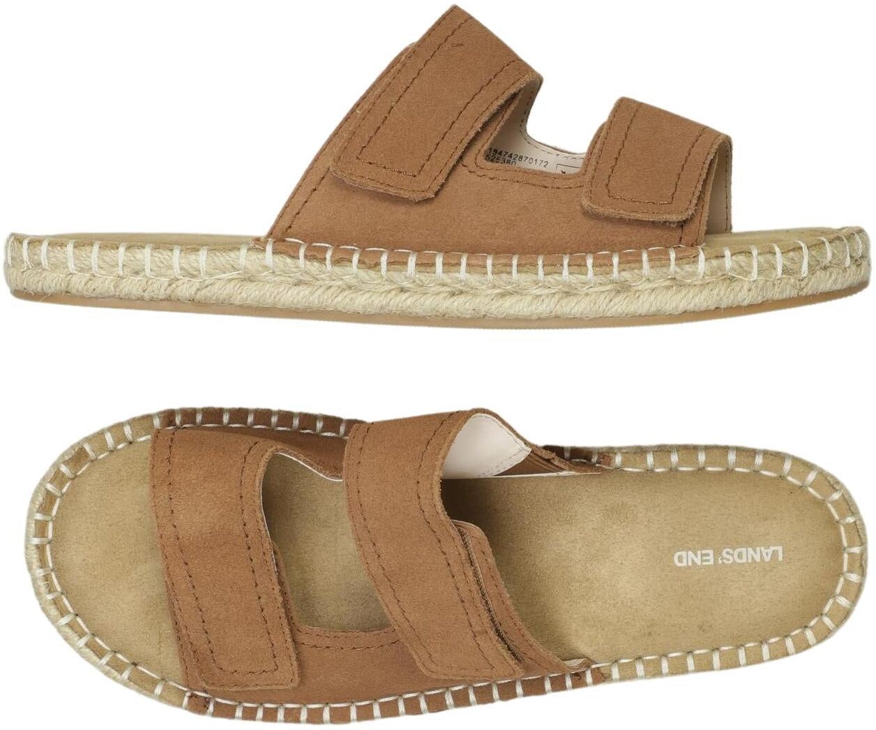 Lands End Damen Sandalen, Braun, Gr. EU 39, Leder - Second Hand