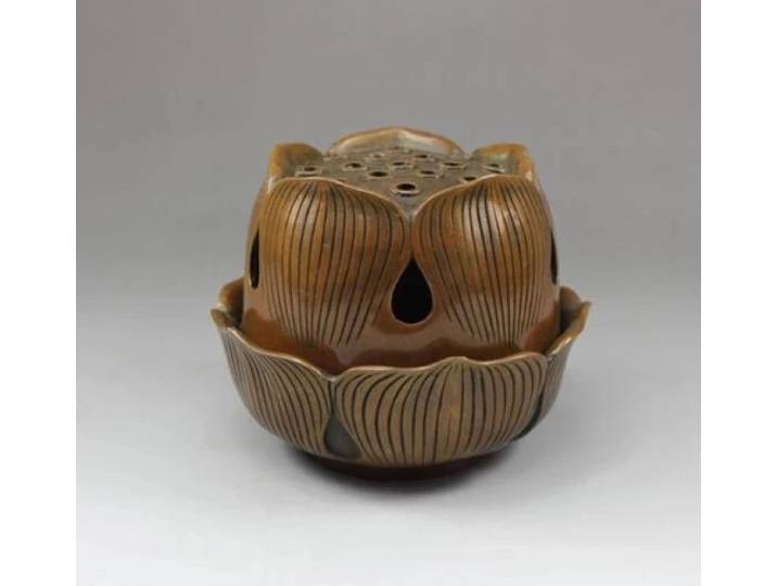 Archaize-Brûleur d'encens en laiton, statue artisanale, collection chinoise
