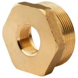 Messing Gewinde-Fitting Reduzierung 2"AG (DN 50) - 3/4"IG (DN 20) - schwere Ausführung