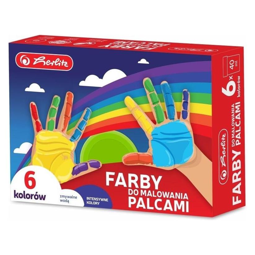 Herlitz Fingerfarben 6 Farben (40 ml) (325071)