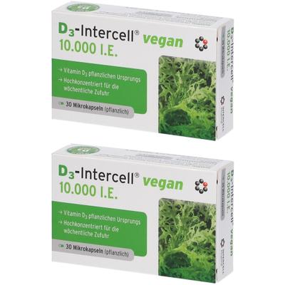 D3-Intercell vegan 10.000 I.e. Kapseln 2x 2x30 St