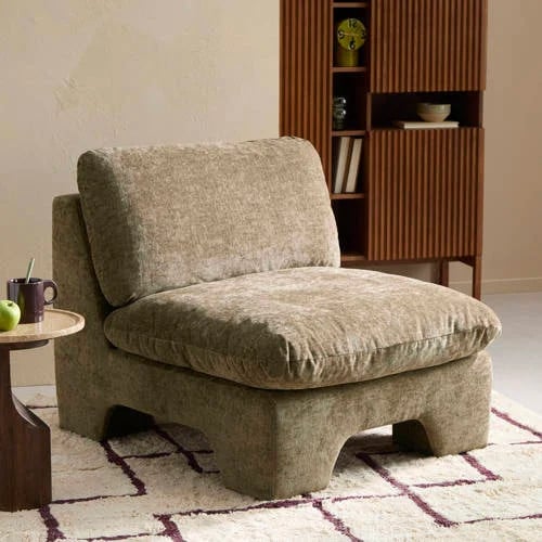 NOUS Living fauteuil Winston retro lounge fauteuil voor volwassenen