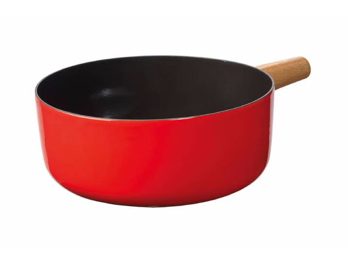 Stöckli Käsefonduecaquelon Emotion – Fondue Caquelon – schwarz / rot