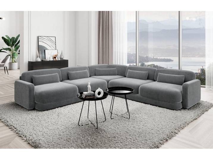 Ecksofa Valencia L-Form aus Stoff