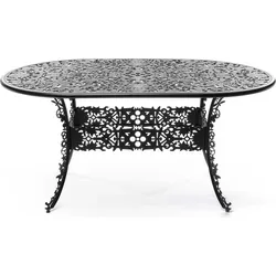 Industry Gartentisch oval schwarz