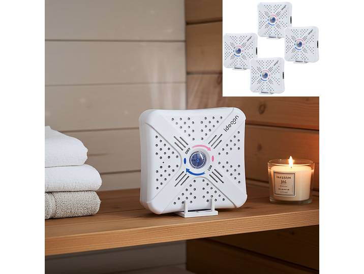 4er-Set Mini Luftentfeuchter 250ml mit Silica Gel Kügelchen, 25W