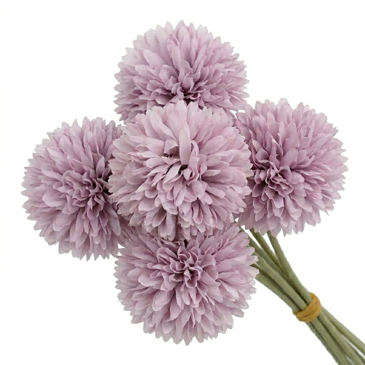 Nuvex Set van 5 Lichtpaarse Kunstchrysanten voor Interieurdecoratie en Bruiloften