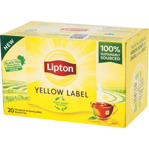Lipton Tee Yellow Label Tea, Schwarzer Tee, 40 g, 20 Beutel