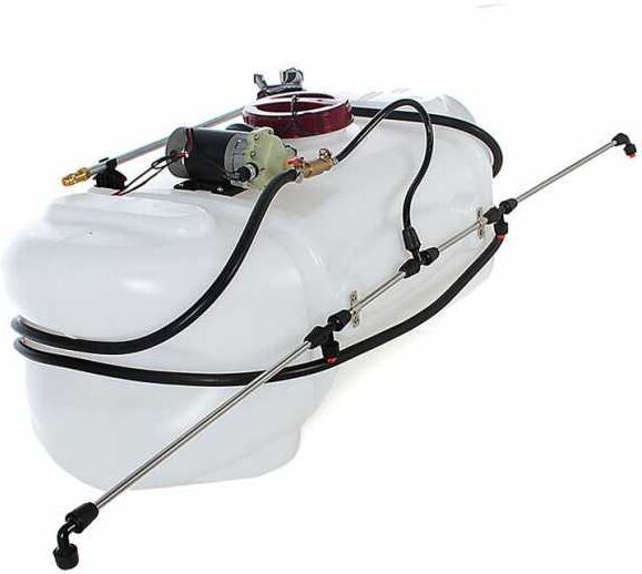 GeoTech CZ100C - Cuve de pulvérisation pour tracteur tondeuse - Pompe 12V - 100L