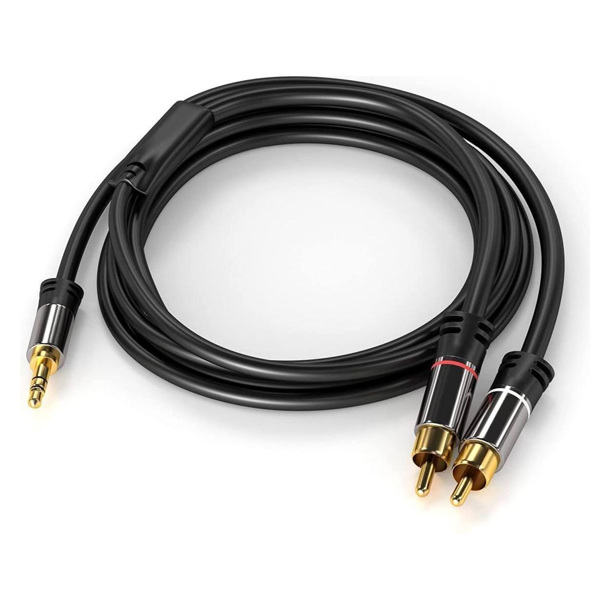 PremiumCord Jack 3,5 mm - RCA (Cinch) Kabelis, x2 3 m Judas (kjqcin3) (3 m, 2.5mm Klinkenkabel) (kjqcin3)