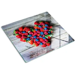 GLASPLATTE 60x52 cm Herz der Frucht
