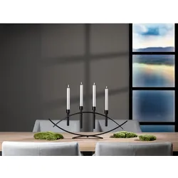ARCO moderner Kerzenständer in Schwarz