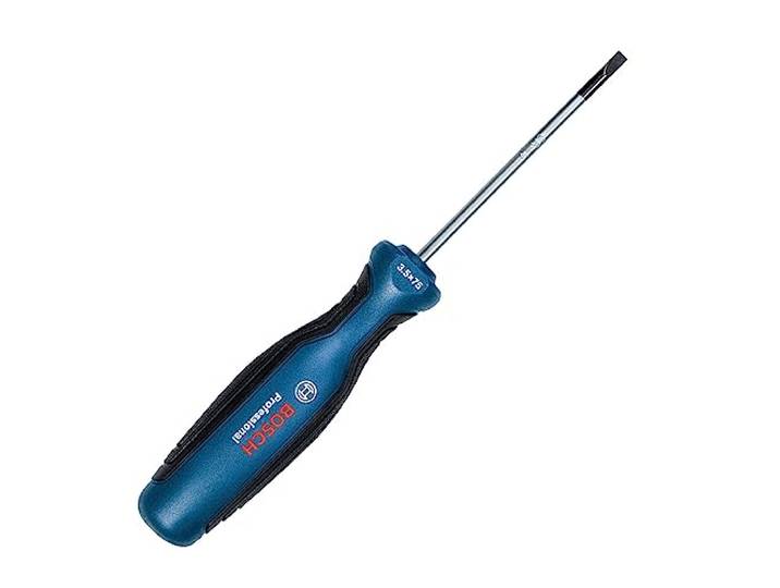 Bosch Professional 1600A01TF8 sleufschroevendraaier (SL3.5, schachtlengte: 75 mm 1x professionele Phillips, doorlopende stalen lemmet en stalen kap), blauw