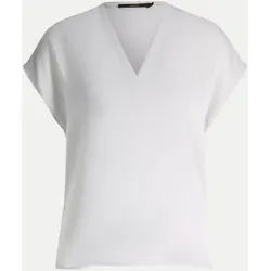 Crêpe-Blusen-Top Weiß 38