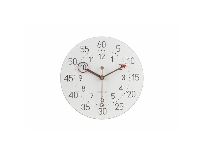 Onzeno Wanduhr Design Weiß 29/29 cm, 29x29x1 cm, Dekoration, Uhren, Wanduhren