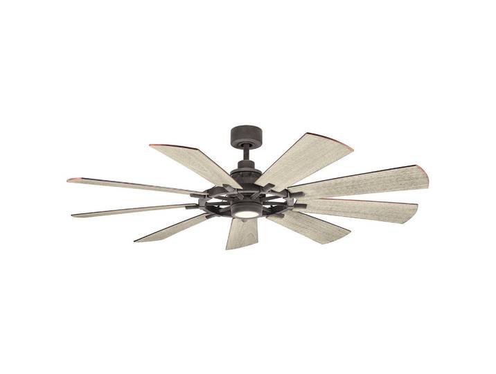 Elstead Lighting Deckenventilator Gentry, Metall, Glas, 42 cm, RoHS, Fernbedienung, Sommerbetrieb, Winterbetrieb, Elektrogeräte, Kühlgeräte, Ventilatoren, Deckenventilatoren