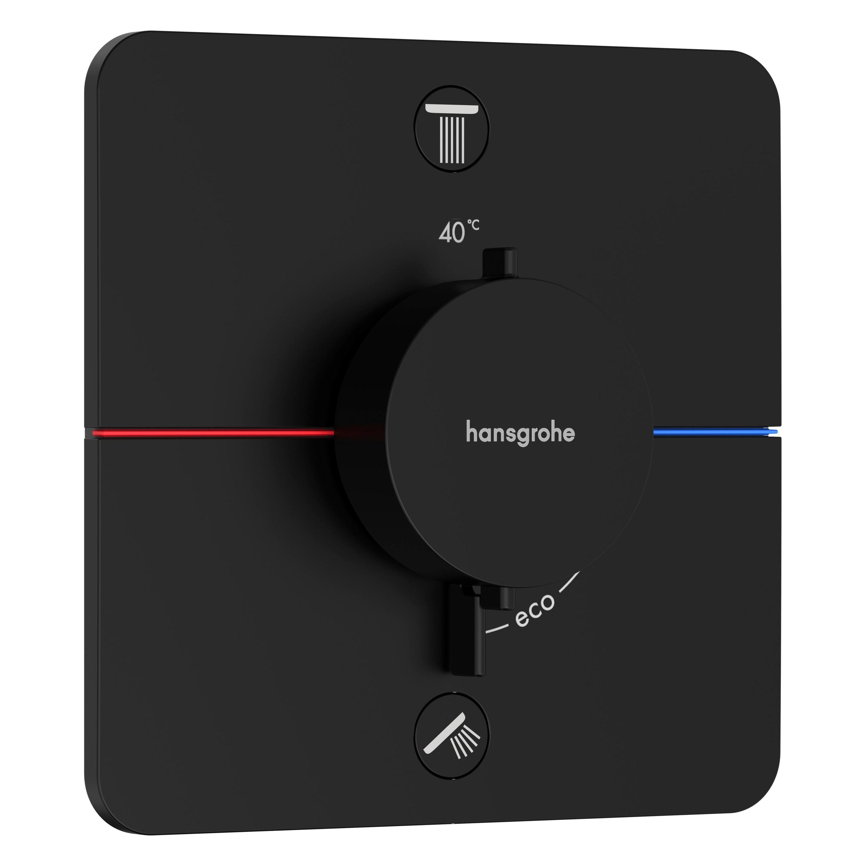 hansgrohe ShowerSelect Comfort Q Thermostat, Unterputz, 2 Verbraucher, Soft Edge Rosette, mit Sicher (15586670)