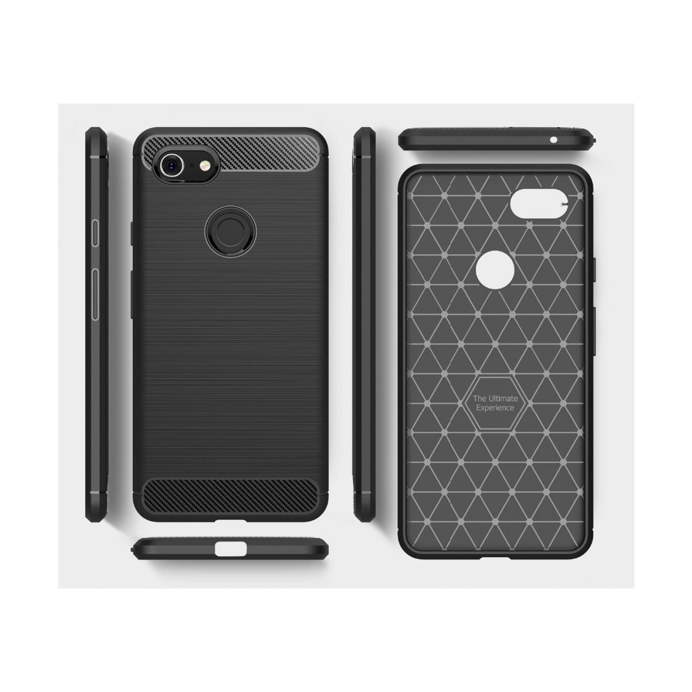 Screenguard Google Pixel 3 Hülle Carbon Brushed Soft TPU (Google Pixel 3) (00024028)