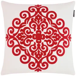 Zierkissen Ruby in Rot/Weiß ca. 45x45cm