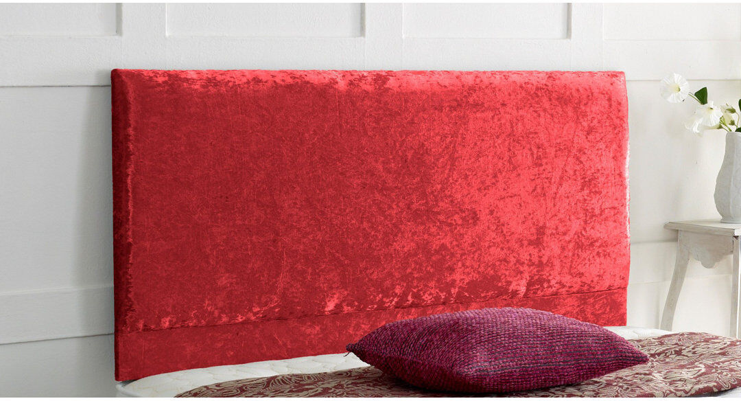 Rosdorf Park Sherwood Upholstered Velvet Headboard Red Double (4'6)