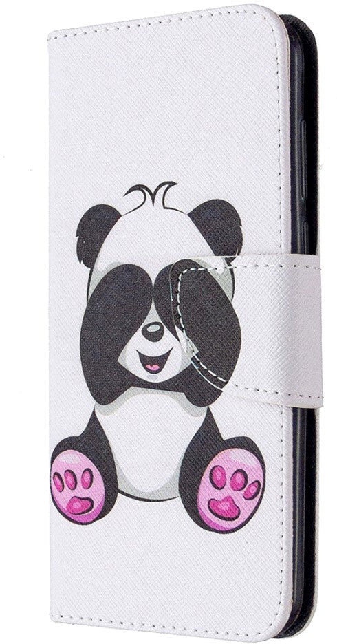 INCOVER Huawei Y5p Riflet Læder Cover m. Kortholder - Baby Panda