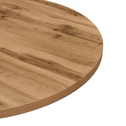 BIG Möbel GmbH Bistrotisch Rund Stahlgestell | Durchmesser 60 cm | Eiche Rom Natur