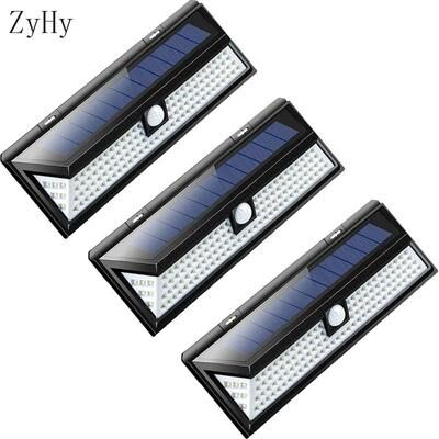 Uplifted Finds 118 LED Ultra Bright Solar Wall Light   4400mAh Motion Sensor Security Lamp For Outdoor Decoration 3 Pcs