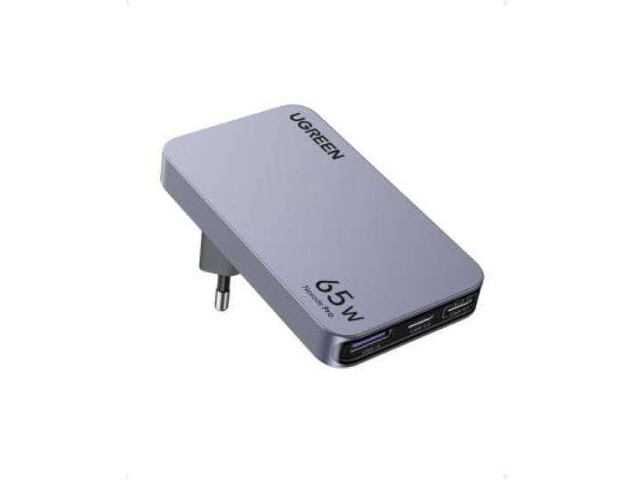 Ugreen - Adaptateur De Voyage Chargeur Secteur Mini 65w Gris Clair