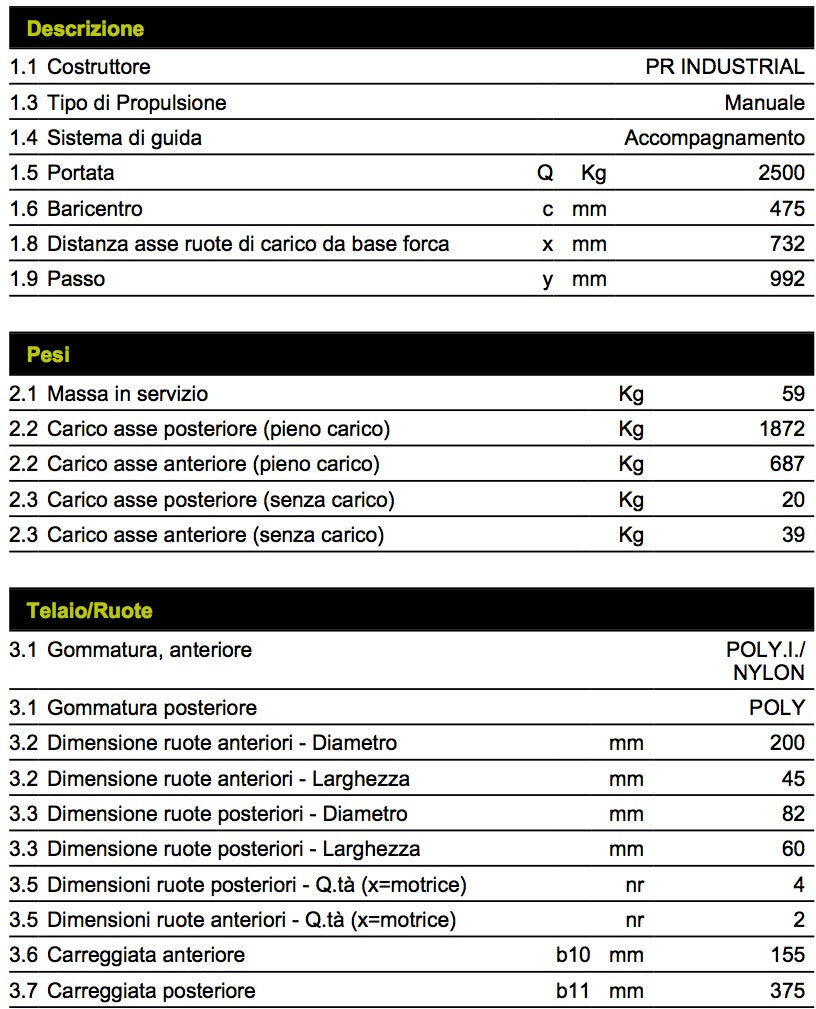 Pramac GS EVO 25S4 950X525 Transpallet professionale 2500 Kg