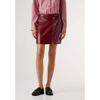 A-Linien-Rock PEPE JEANS "skirt RUBY SKIRT", Damen, Gr. XS, rot (currant rot), 100% Polyester, Röcke A-Linien-Rock