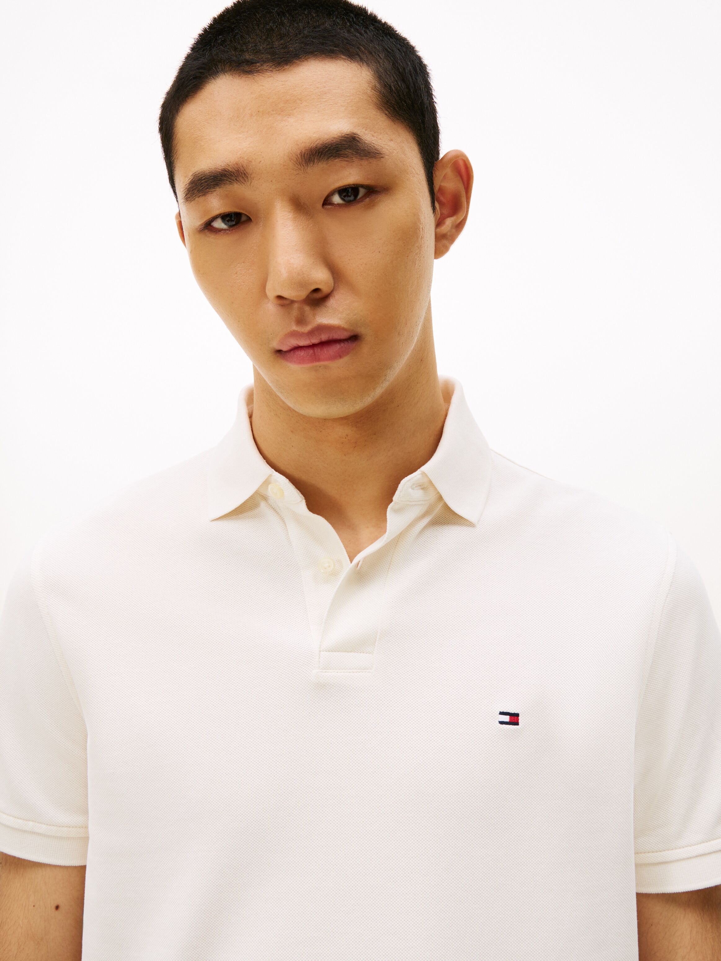 Tommy Hilfiger "1985 REGULAR POLO" aus hochwertiger Baumwoll-Piqué-Qualität ivory petal S