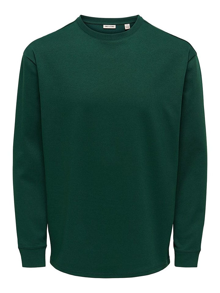 ONLY & SONS Longsleeve in Dunkelgrün - L
