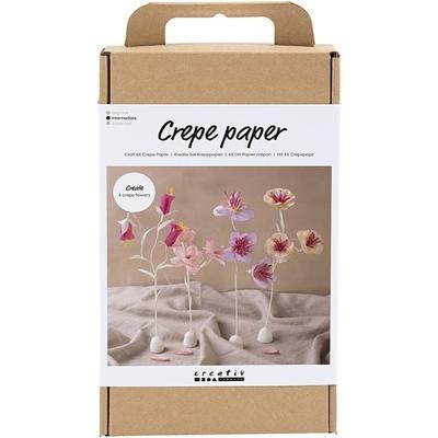 Creativ Company DIY Sets Krepppapier Kreativ Set Krepppapier, Pastellfarben, Blume, Kreativ Box