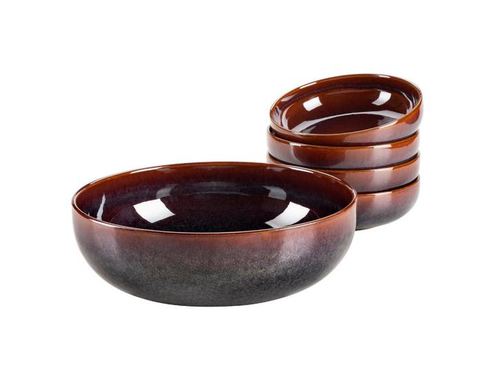 Mäser Schüsselset, Rotbraun, Keramik, 5-teilig, rund, Geschirr, Schalen & Schüsseln, Sonstige Schüsseln