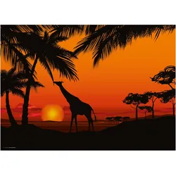 CoverYourDesk, Unterlage, Schreibtischunterlage Giraffe in der Dämmerung