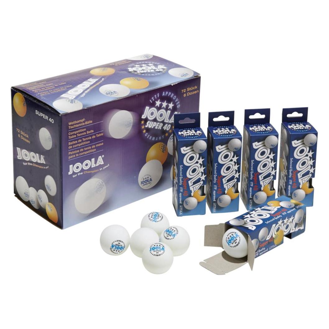 Joola Tischtennisbälle SUPER 72er Karton weiss (72 Stk.) (40022)