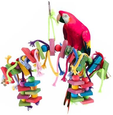 Combo Retail Shop Parrot Chew Toy, Multi Colored Wooden Cotton Rope Birds Toy, Bite Bridge For Parrot Foraging, Cockatiels Training Parrot Chew Toy, Multi Colored Wooden Cotton Rope Birds Toy, Bite Bridge For Parrot Foraging, Cockatiels Training