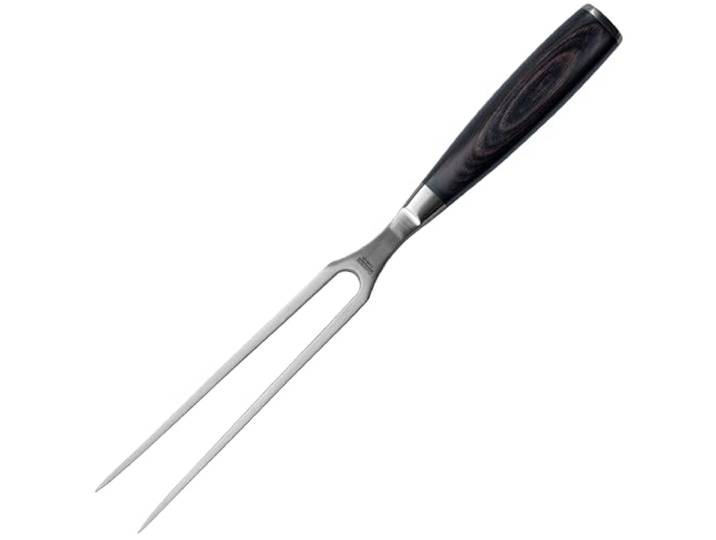 Culinaris Fleischgabel 19 cm aus Edelstahl – Robuste Tranchier- & Bratengabel mit ergonomischem Pakkaholzgriff – Ideal zum Wenden, Fixieren, Servieren und mühelosen Tranchieren
