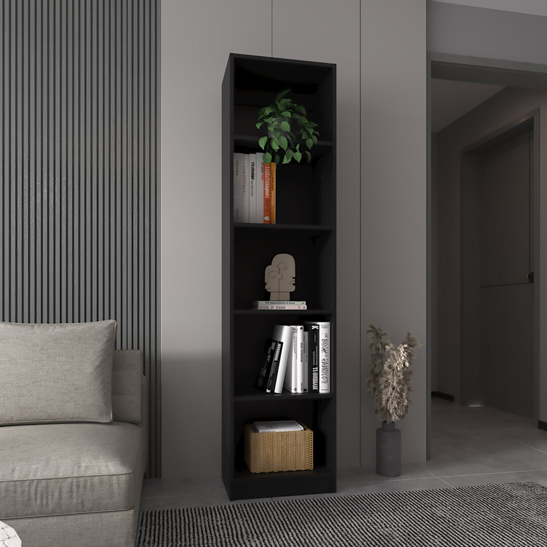 Latitude Run Aliyyah 45 cm W Bookcase Black 45cm W