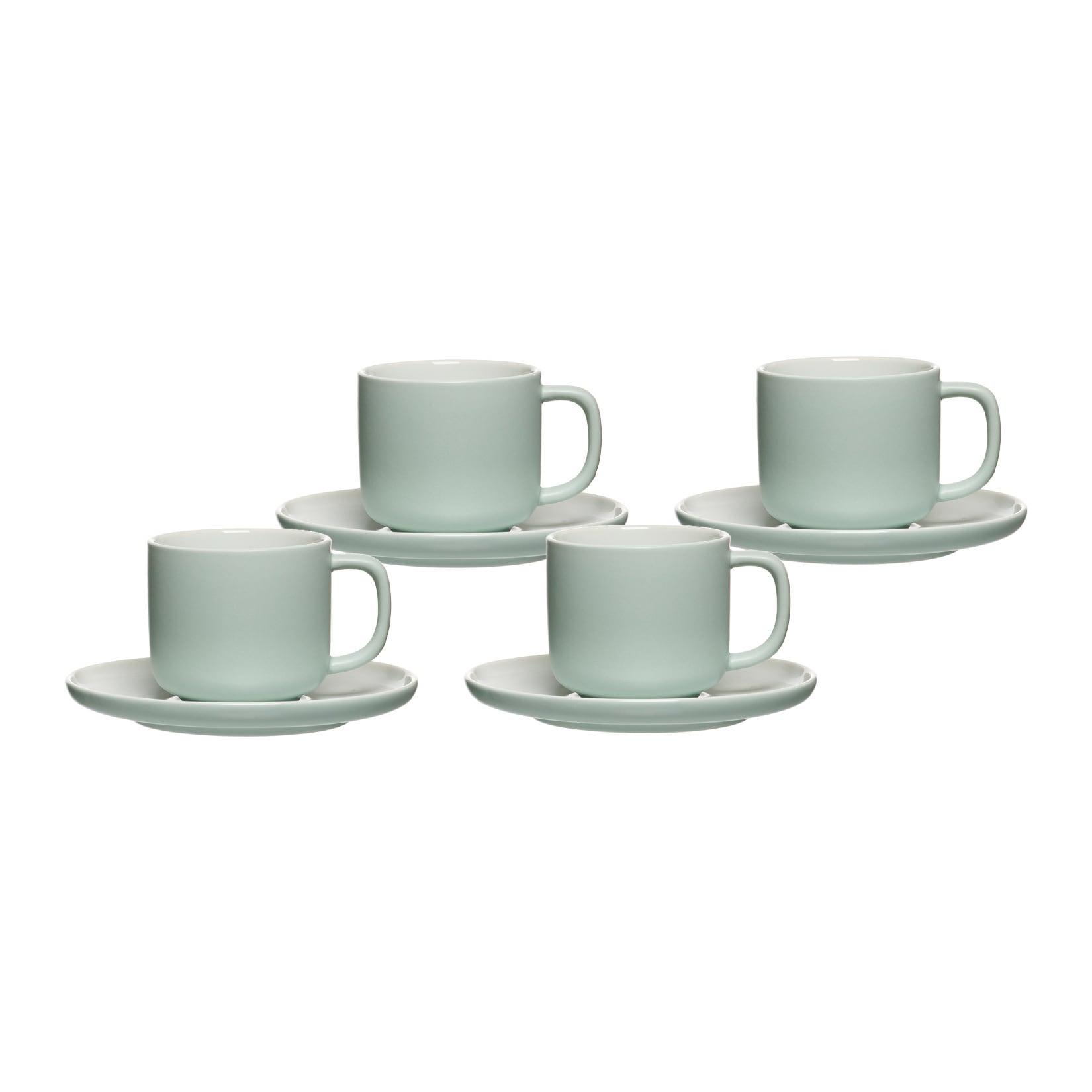 Ritzenhoff & Breker Kaffeetassen mit Untertassen Jasper 240 ml 4er Set