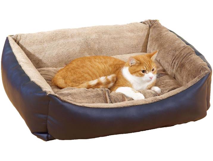 Tierbett SWISSPET Liegebett Bali eckig 70x60cm , braun (dunkelbraun), B/H/L: 60cm x 70cm, Tierbetten, Tierbett