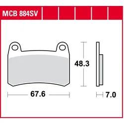 TRW Bremsbelag MCB 884 mit Zulassung