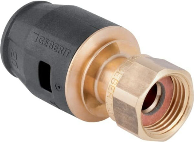 Geberit raccord PushFit d= 25 mm x G 1, avec écrou tournant, laiton rouge (652583001)