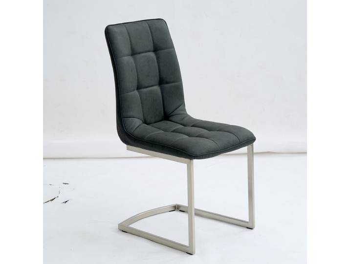 Esszimmerstuhl HURLEY Lederlook anthrazit