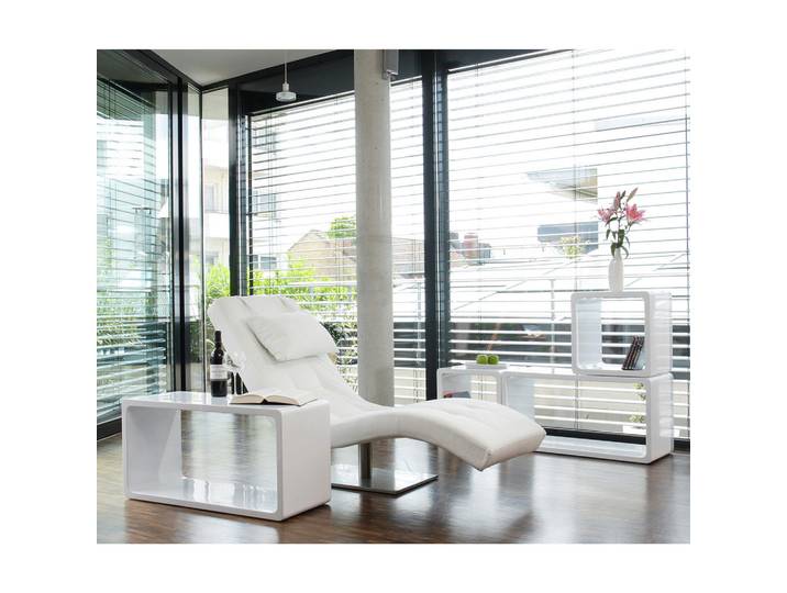 Livetastic Relaxliege, Weiß, Metall, 60x82x170 cm, Wohnzimmer, Sessel, Relaxliegen